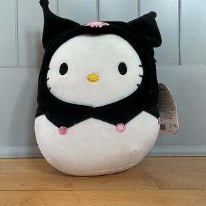 Hello Kitty Squishmallow with black hoodie